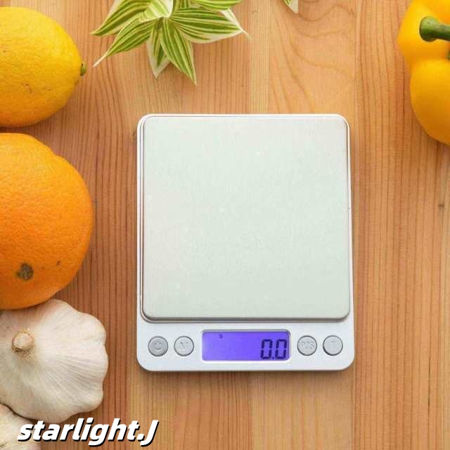 キッチンスケール 3kg デジタル デジタルスケール スケール 3kg 0.1g単位 500g 0.01g単位 クッキングスケール 料理 お菓子作り