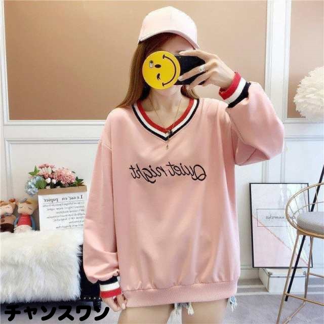トップス レディース冬 秋冬 カットソー 長袖 シャツ トレーナー 中学生 高校生 女子 私服 学生 ティーンズファッション 韓国 流行 かわいい