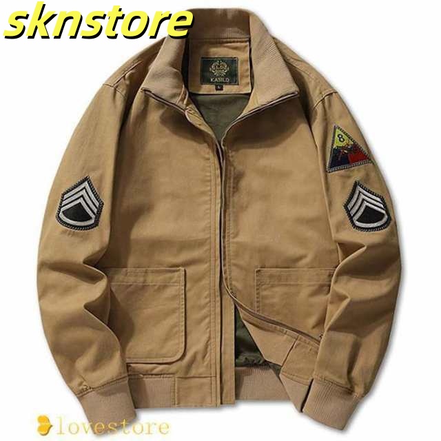 米軍 タンカースジャケット ミリタリージャケット メンズ ブルゾン ジャンパー かっこいい ショート ジャケット メンズ スタンドカラー 薄手/裏起毛