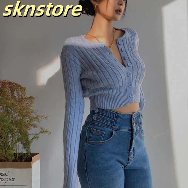 トップス レディース ニットカーディガン ケーブル柄ショートカーディガン ショートカーディガン ミニ丈 ショート丈 長袖 クルーネック スリム タイト リブ ケーブルニット 前開き 大人可愛い きれい