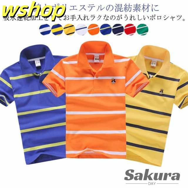 半袖 POLOシャツ 速乾性 キッズ 子供 春 ポロシャツ おしゃれ こども スクール 子供服 半袖 子供 夏 可愛い ポロ シャツ トップス 小学生 誕生日 ジュニア 服 小学生 男の子 男女兼用 