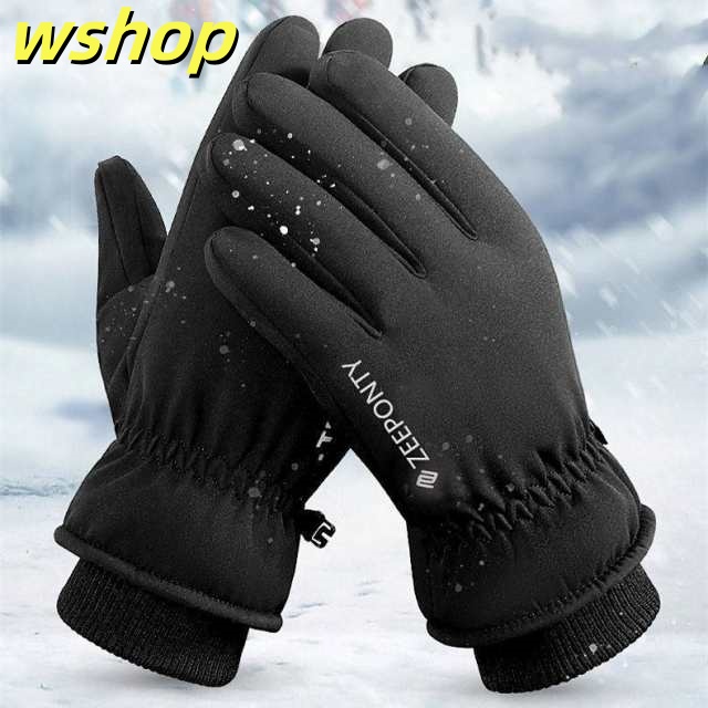 【wshop 】スキーグローブ 完全防水 スマホ操作可能 手袋 裏起毛 防寒 防風 メンズ レディース 5本指 大人 アウトドア 自転車 スキー ス