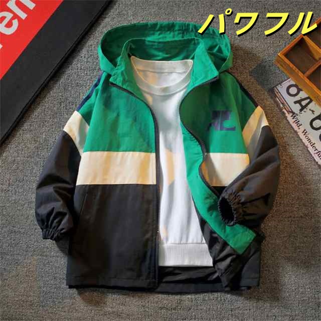 ウィンドブレーカー 配色 ロゴ 110 120 130 140 150 160 170キッズ ベビー マタニティ キッズファッション コート ジャケット