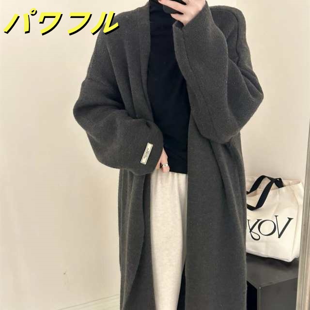 ニットカーディガン ロングカーディガン レディース 羽織り ケーブル 厚手 アウター 秋コート ニット 長袖 大きいサイズ ポンチョ 秋冬 不可