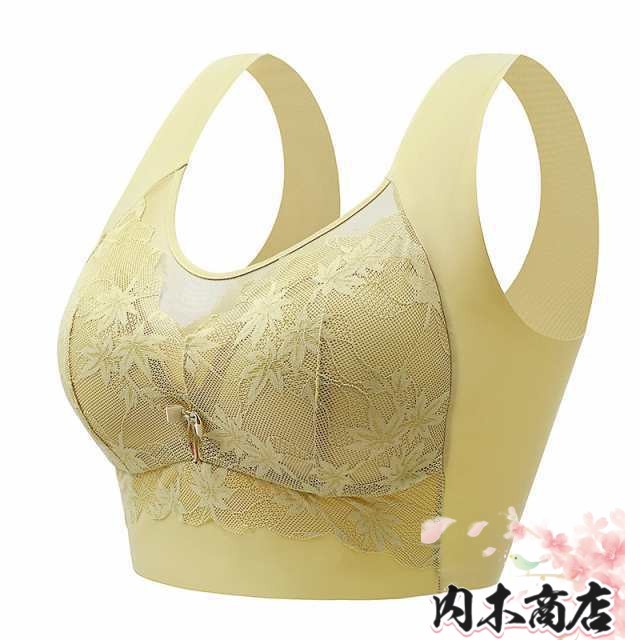 胸を小さく見せるブラ ブラジャー ノンワイヤー コンパクト ブラ 脇高 脇肉 大きいサイズ 細見え 補正下着 40代 50代 60代 垂れ防止