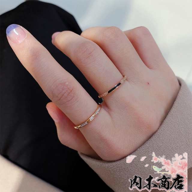 2個セット リング 指輪 マリッジリング ステンレスリング 安心素材 ジュエリー 金属アレルギー ピンキーリング アクセサリー ファランジリング