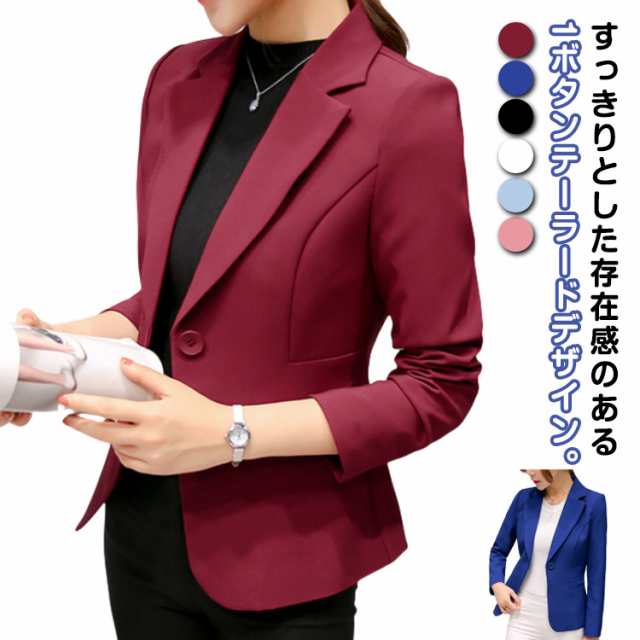 スリム ショート丈 ジャケット スーツ テーラードジャケット 春ジャケット アウター スーツコート 春ジャケット カジュアル 着痩せ オシャレ シワになりにくい カラフル フォーマル 春秋 大きいサイ
