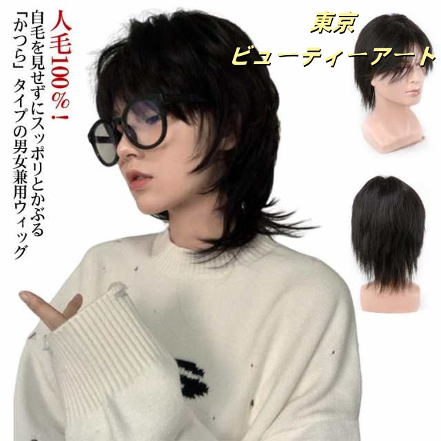 人毛100％! フルウィッグ ウイッグ 男性 女性 ヘアスタイリング 白髪隠し 医療用 ネット付き 装着簡単 ボリュームアップ 普段使い 軽量 通気性 ビジネス用 人毛 ナチュラル ショート カツラ 