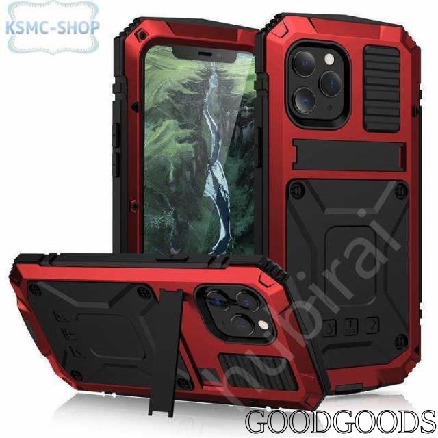 i Phone12 Pro Max i Phone12mini ケース 耐衝撃 スタンド付き アルミバンパー シリコン ハイブリッド アイフォン12 プロ カバー アウトドア