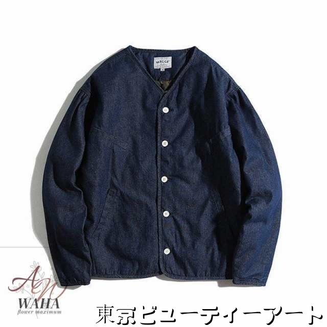 ジャケット カバーオール メンズ おしゃれ デニム アメカジ 男 コート アウター シィング シャツ 綿95% インディゴ ワークジャケット カジュアル オーバーサイズ